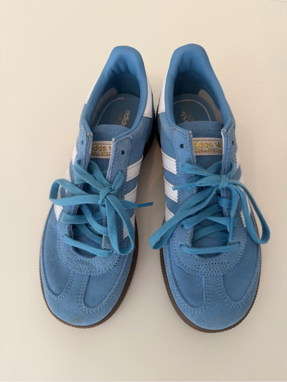 adidas spezial kid’s Blue Suede Sneakers with White Stripes